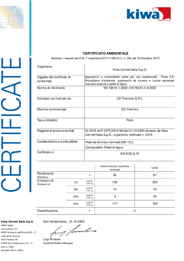 Star Rating (Italian Standard)
